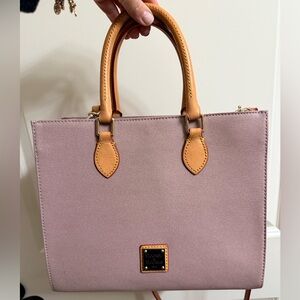 Dooney & Bourke Lavender/Blush and Beige Medium Tote Bag